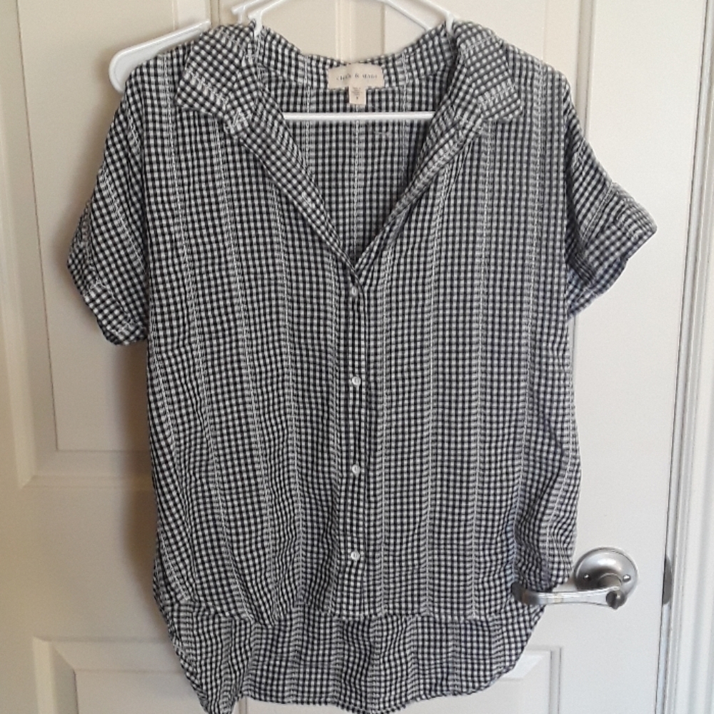 Short sleeve cloth & stone top